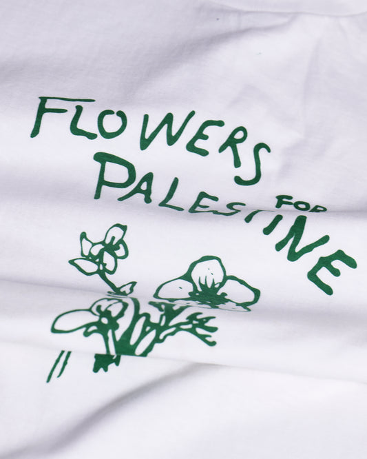 Flowers for Palestine Print Tee