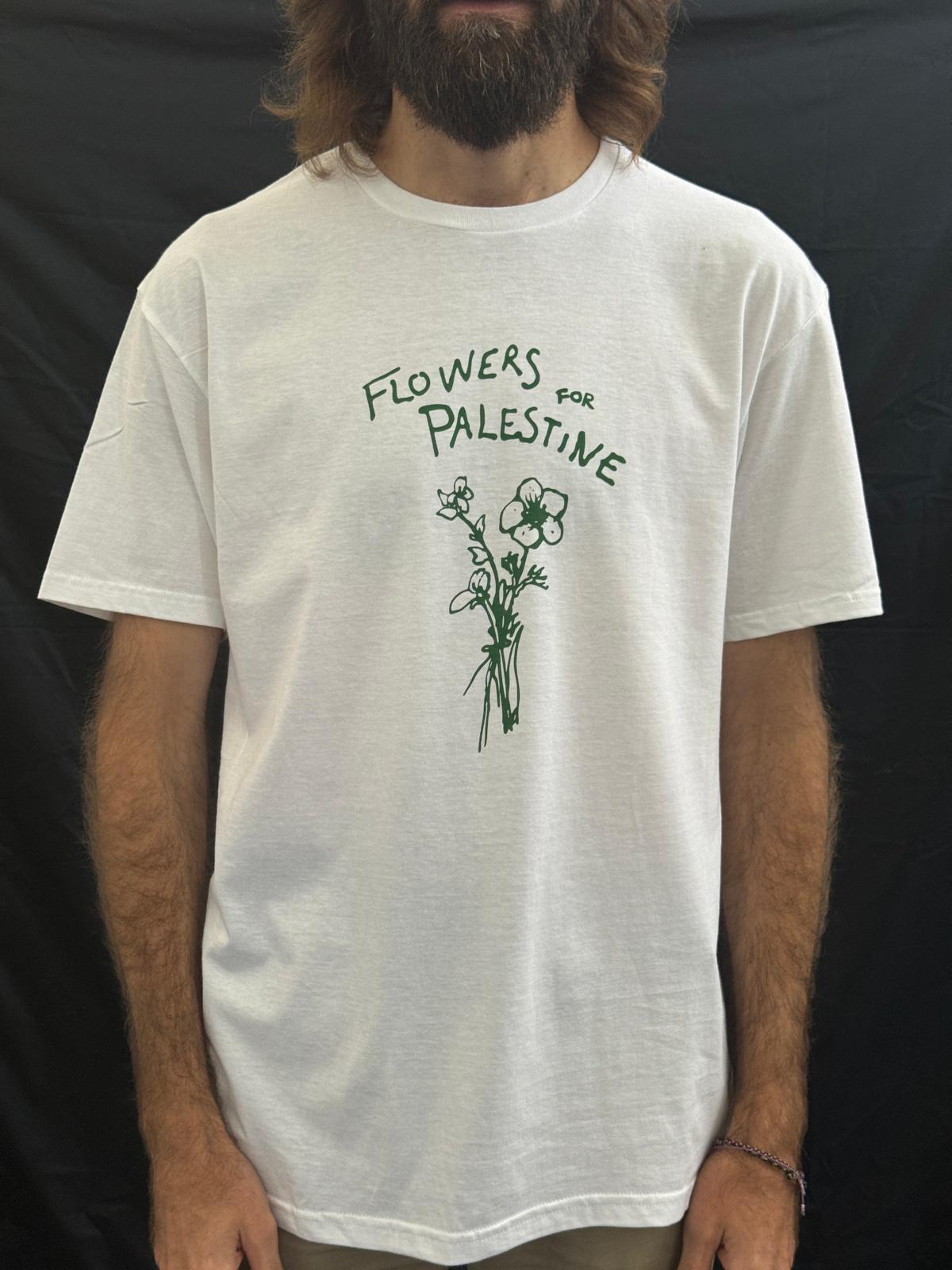 Flowers for Palestine Print Tee