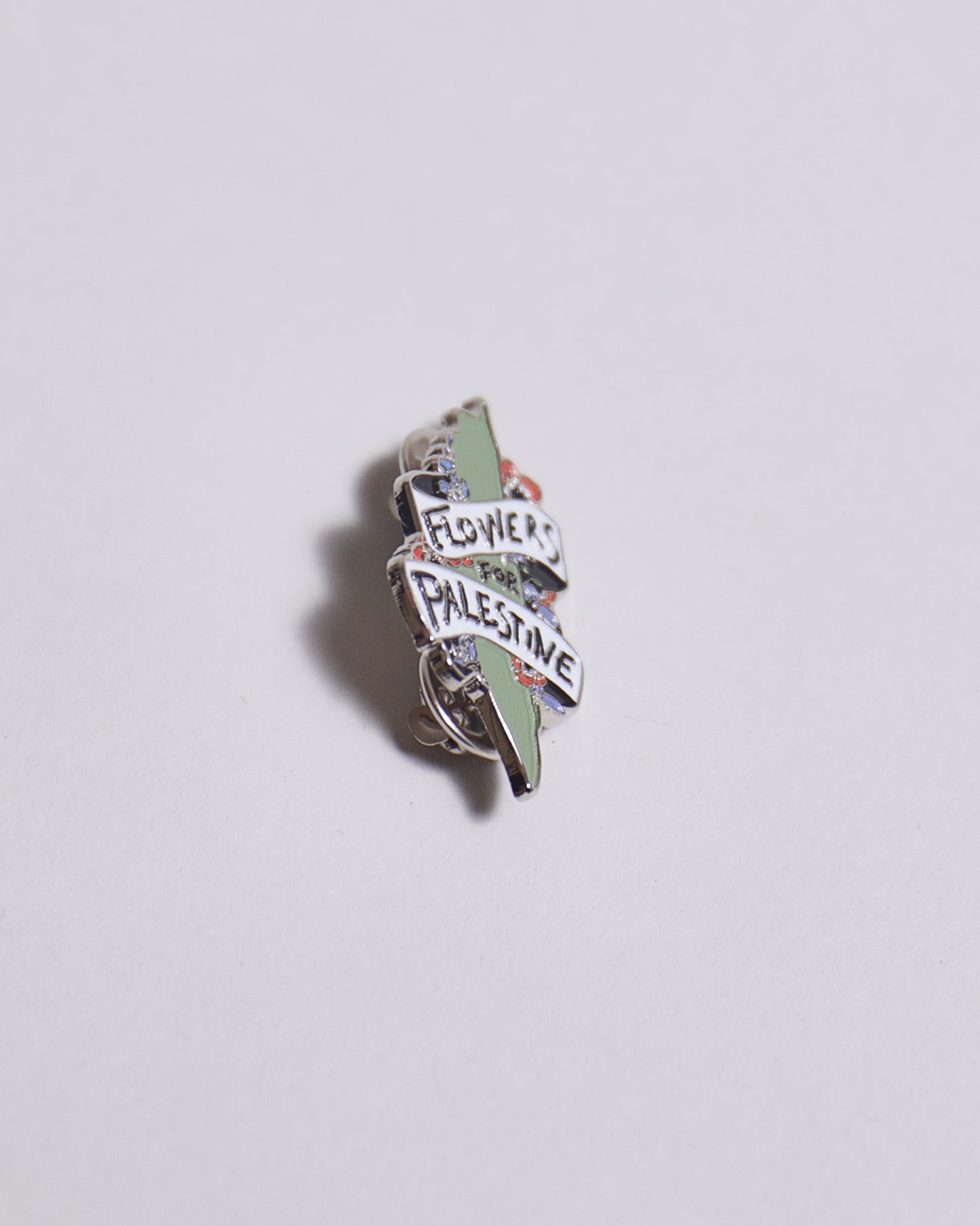 Flowers for Palestine Pin