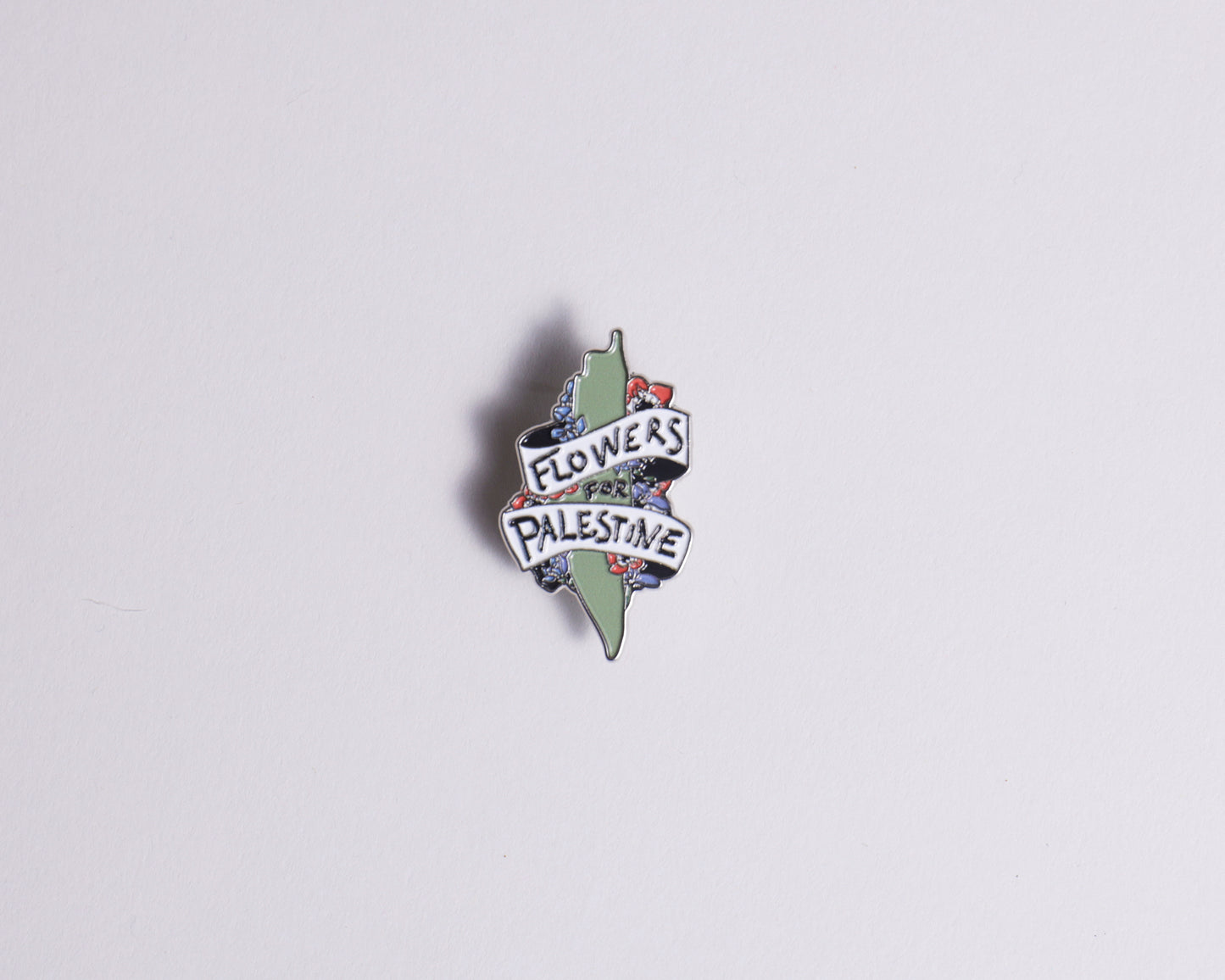 Flowers for Palestine Pin