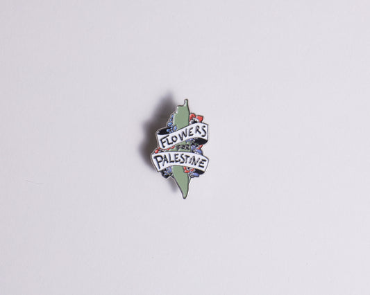 Flowers for Palestine Pin